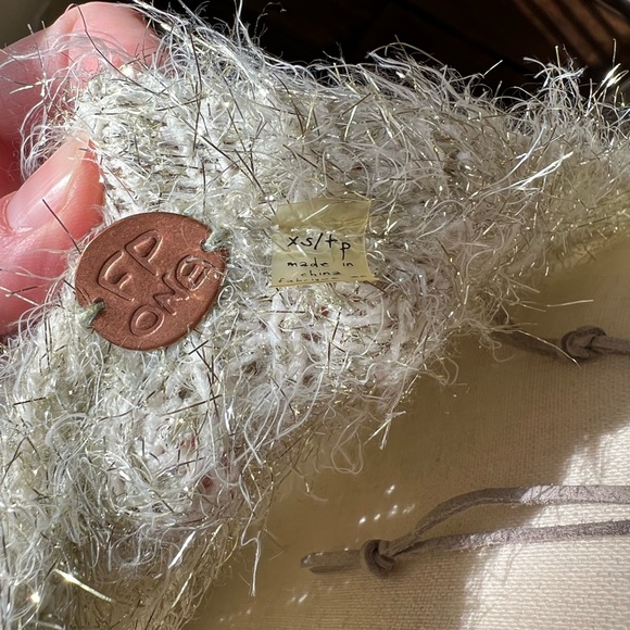 Free People, XS, yellow/gold shimmery sweater. - Picture 3 of 7